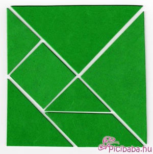 Tangram fenyőfák