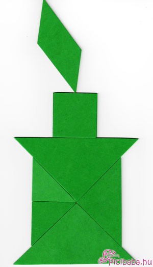 Tangram fenyőfák